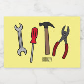 Tekengereedschappen voor cartoon voedselcontainer etiket (Enkel label)