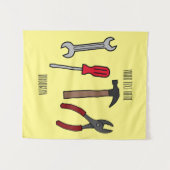 Tekengereedschappen voor cartoon wandkleed (Voorkant (horizontaal))