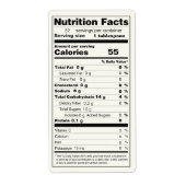 Tekengrootte pot van gelei Voedingsvet Etiket (Voorkant)