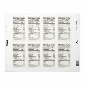 Tekengrootte pot van gelei Voedingsvet Etiket (Full Sheet)