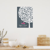 tekenherdenkingsboomgaard roze poster (Keuken)