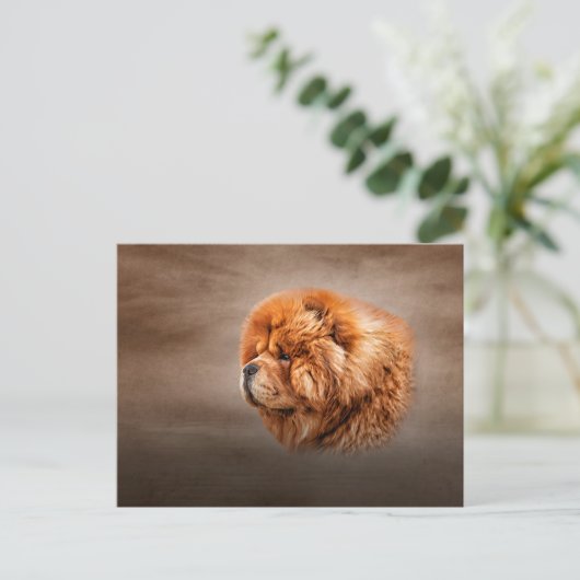 Tekenhondchow Briefkaart (Staand voorkant)