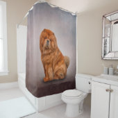 Tekenhondchow Douchegordijn (In situ)