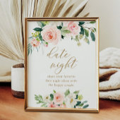 Tekenideeën voor bloemendatebruiloftfeest poster