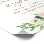 Tekenideeën voor bloemendatebruiloftfeest poster (Hoek)