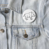 Tekenillustratie van de gestyleerde beer ronde button 5,7 cm (In situ)