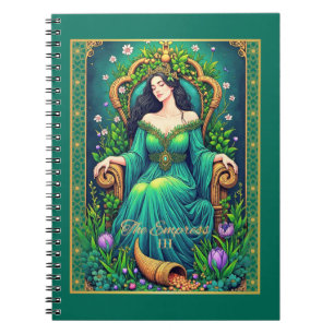 Tekenillustratie van Tarotkaart, De Keizerin Notitieboek
