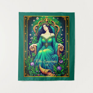 Tekenillustratie van Tarotkaart, De Keizerin Wandkleed