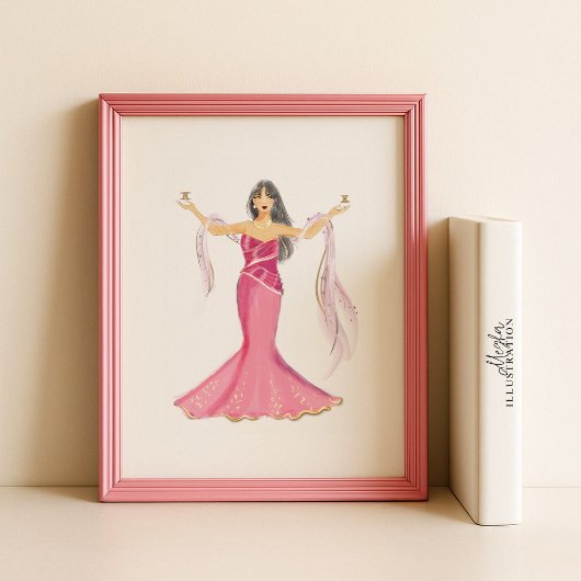 Tekenillustratie van Tweelingen – Handgetekend Poster