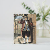 tekening: aap in een Suit Briefkaart (Staand voorkant)