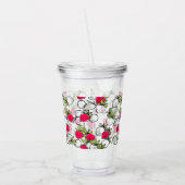 Tekening, aardbei acryl drinkbeker (Links)