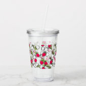 Tekening, aardbei acryl drinkbeker (Achterkant)