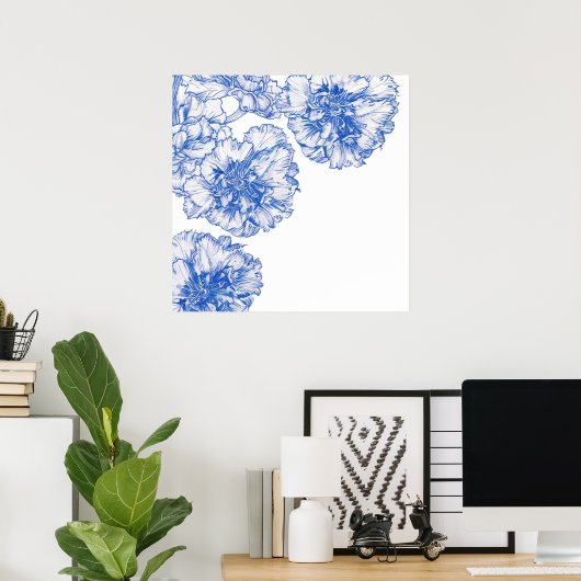  tekening anjer rand poster (Thuiskantoor)