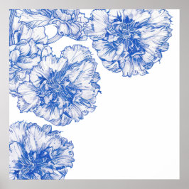  tekening anjer rand poster