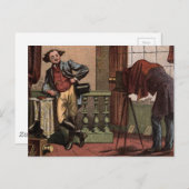  tekening: Antiek fotograaf Briefkaart (Voorkant / Achterkant)