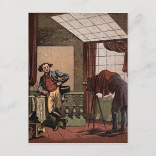  tekening: Antiek fotograaf Briefkaart