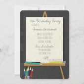 Tekening Art Easel verjaardagsfeestje Kaart (Voorkant)