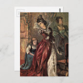  tekening: Assepoester en boze zussen Briefkaart (Voorkant / Achterkant)