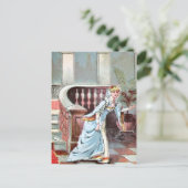  tekening: Assepoester en glazen diasper Briefkaart (Staand voorkant)