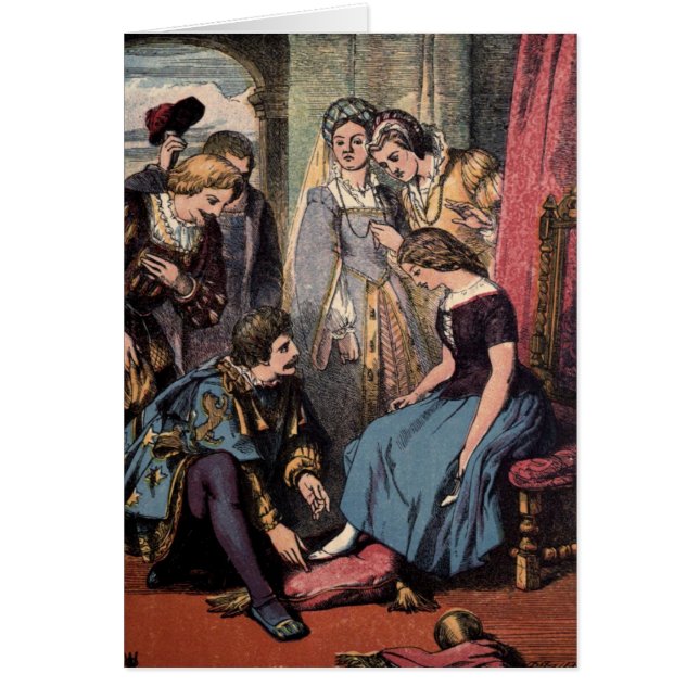  tekening: Assepoester en Prins (Voorkant)