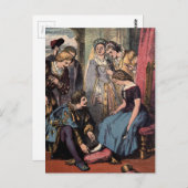  tekening: Assepoester en Prins Briefkaart (Voorkant / Achterkant)