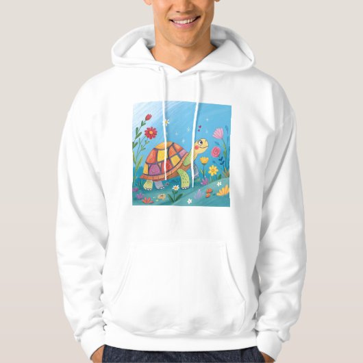 Tekening Baby Schildpad Hoodie (Voorkant)