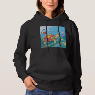 Tekening Baby Schildpad Hoodie