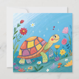 Tekening Baby Schildpad Kaart