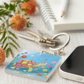 Tekening Baby Schildpad Sleutelhanger (Voorkant Rechts)
