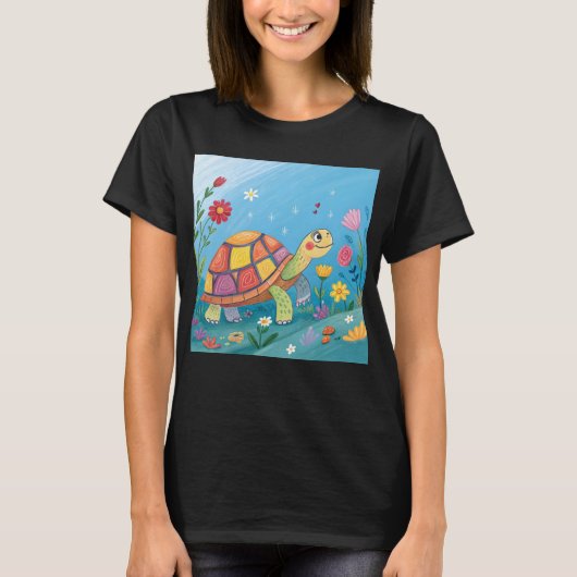 Tekening Baby Schildpad T-shirt (Voorkant)