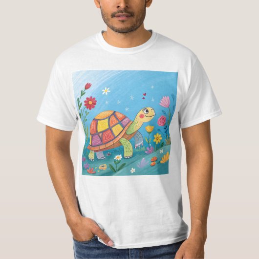 Tekening Baby Schildpad T-shirt (Voorkant)