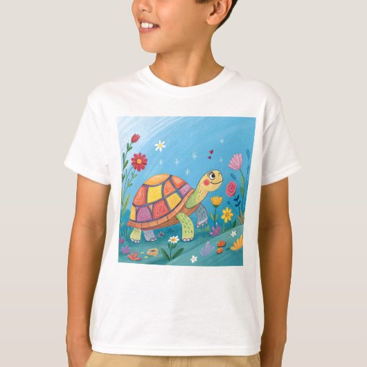 Tekening Baby Schildpad T-shirt (Voorkant)