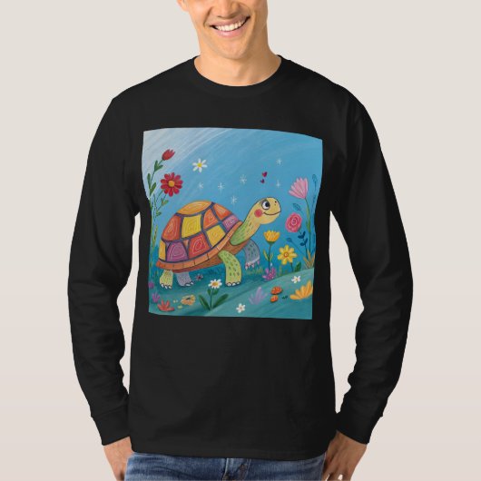 Tekening Baby Schildpad T-shirt (Voorkant)