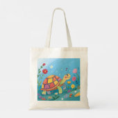 Tekening Baby Schildpad Tote Bag (Achterkant)