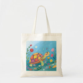 Tekening Baby Schildpad Tote Bag