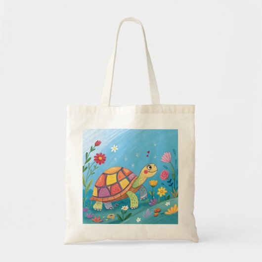 Tekening Baby Schildpad Tote Bag (Voorkant)