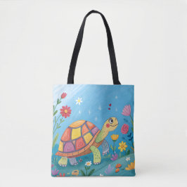 Tekening Baby Schildpad Tote Bag