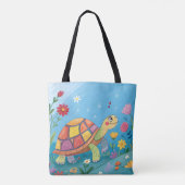 Tekening Baby Schildpad Tote Bag (Achterkant)