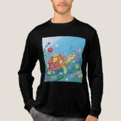 Tekening Baby Schildpad Tri-Blend Shirt (Voorkant volledig)