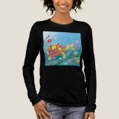 Tekening Baby Schildpad Tri-Blend Shirt (Voorkant)
