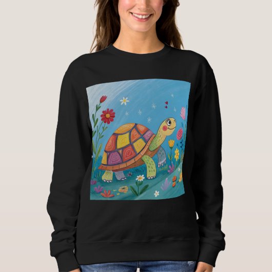 Tekening Baby Schildpad Trui (Voorkant)