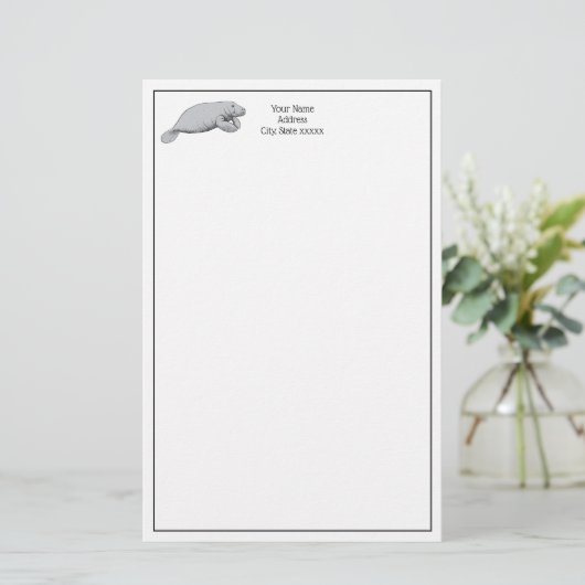 tekening beheren briefpapier (Staand voorkant)