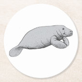  tekening beheren ronde kartonnen onderzetter (Voorkant)