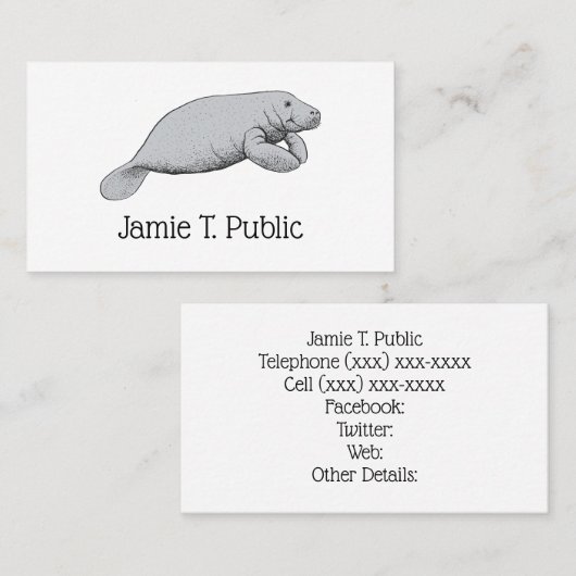  tekening beheren visitekaartje (Voorkant / Achterkant)