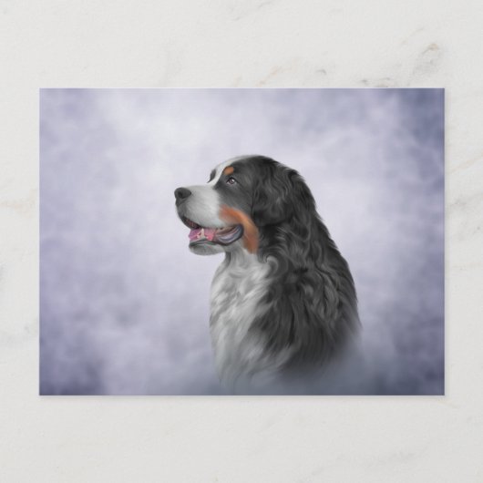 Tekening Bernese Mountain Dog Briefkaart (Voorkant)