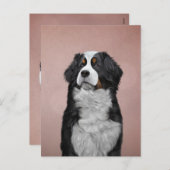 Tekening Bernese Mountain Dog Feestdagenkaart (Voorkant / Achterkant)