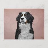 Tekening Bernese Mountain Dog Feestdagenkaart (Achterkant)