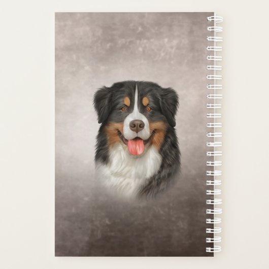 Tekening Bernese Mountain Dog Planner (Achterkant)