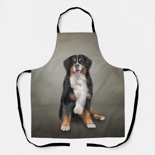 Tekening Bernese Mountain Dog Schort (Voorkant)