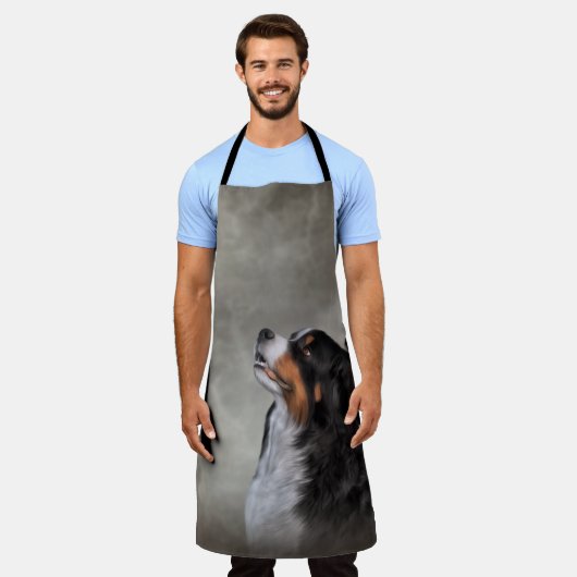 Tekening Bernese Mountain Dog Schort (Gedragen)